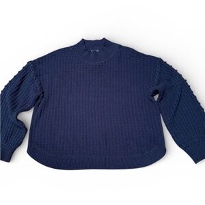 Democracy Deep Blue Cowl Neck Sweater